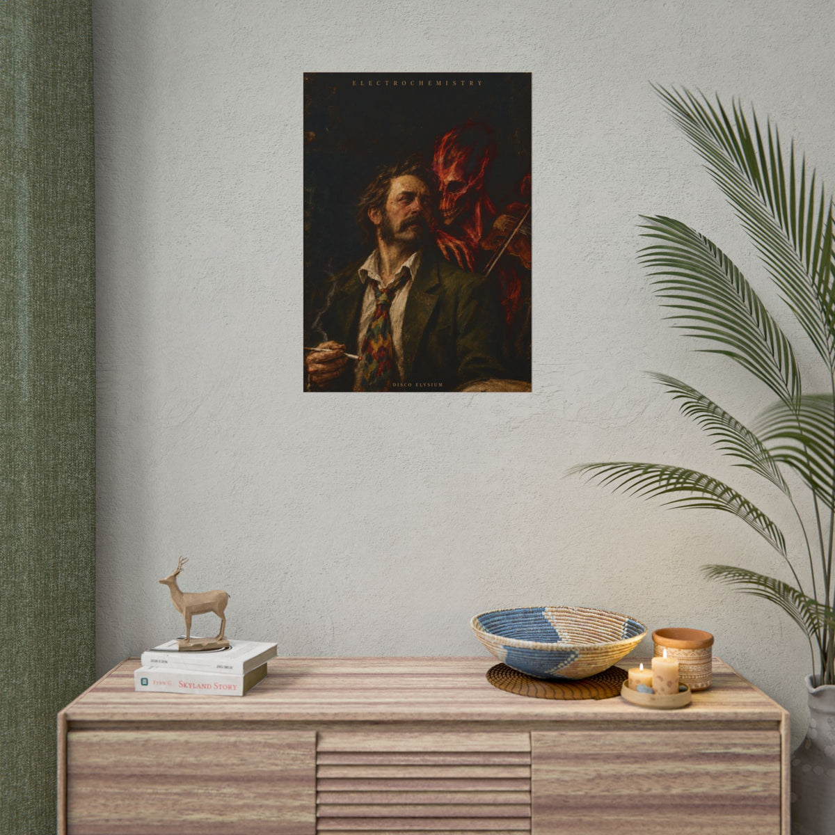 Elechtrochemistry Temptation -Disco Elysium Violinist Illustration Poster | Rolled Poster