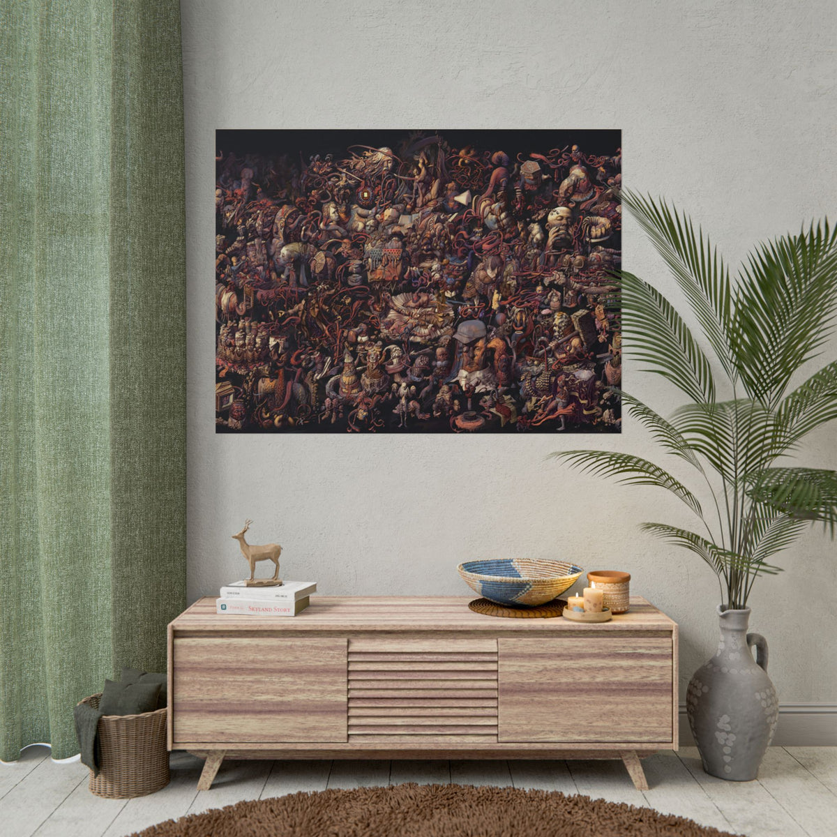 Thought Cabinet Poster, Disco Elysium Inspired Wall Art, Dark Surreal Collage Print, Detective RPG Decor, Rolled Fine Art Poster