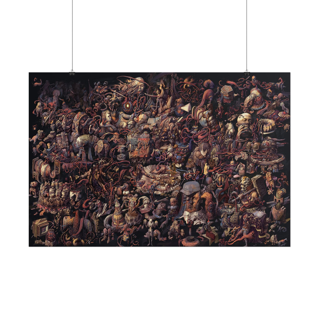 Thought Cabinet Poster, Disco Elysium Inspired Wall Art, Dark Surreal Collage Print, Detective RPG Decor, Rolled Fine Art Poster