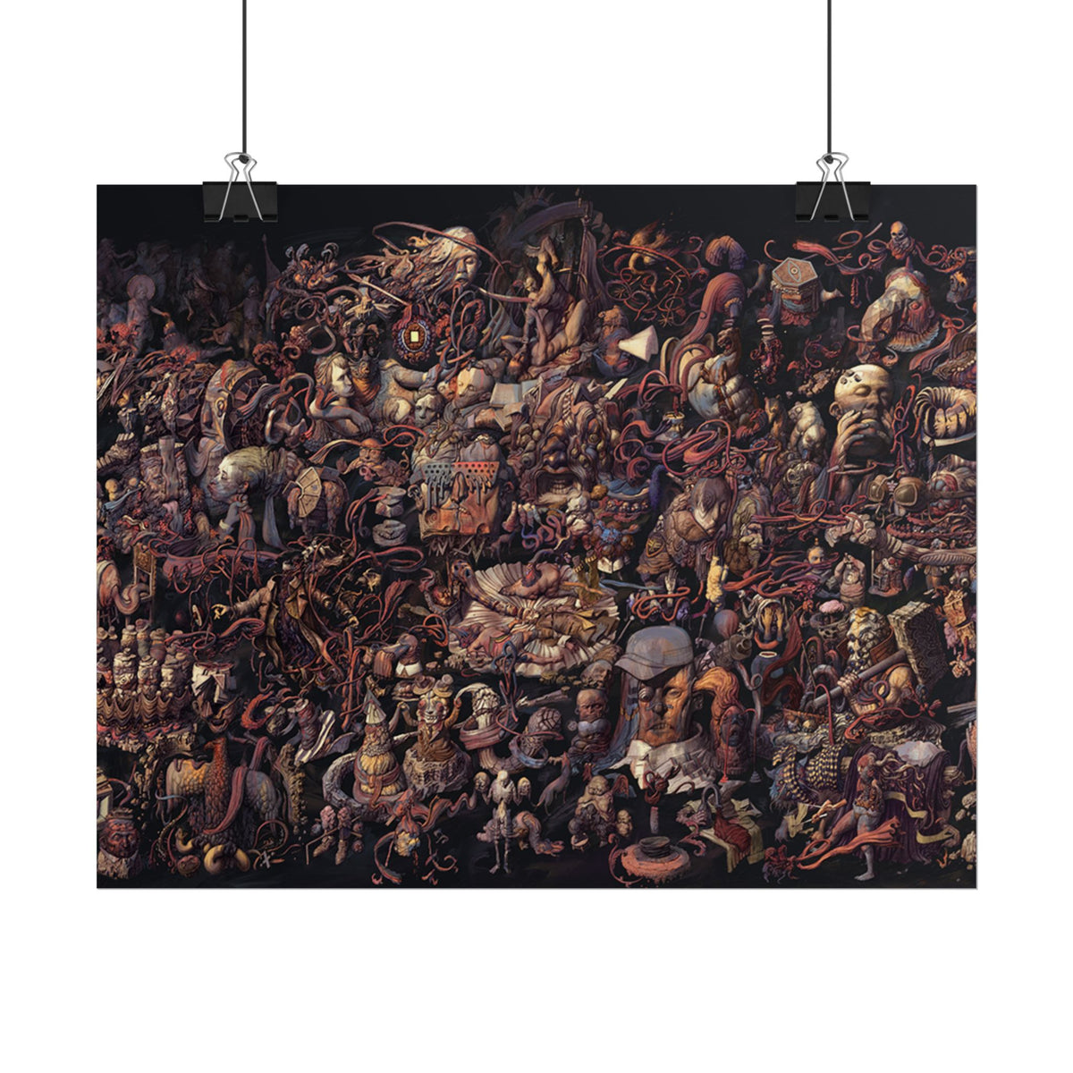 Thought Cabinet Poster, Disco Elysium Inspired Wall Art, Dark Surreal Collage Print, Detective RPG Decor, Rolled Fine Art Poster