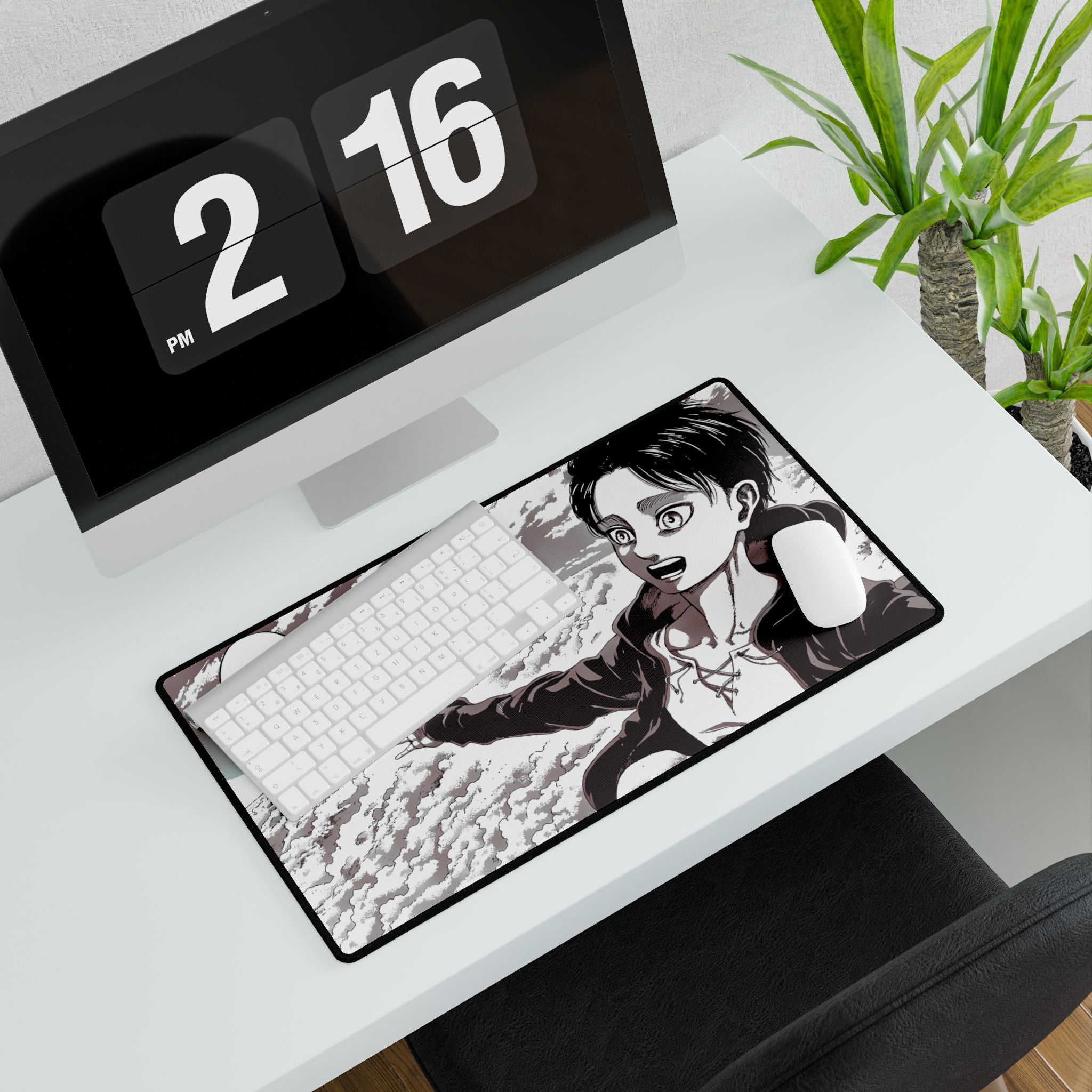Attack on Titan Eren Yeager Desk Mat | XL Anime Gaming Mouse Pad