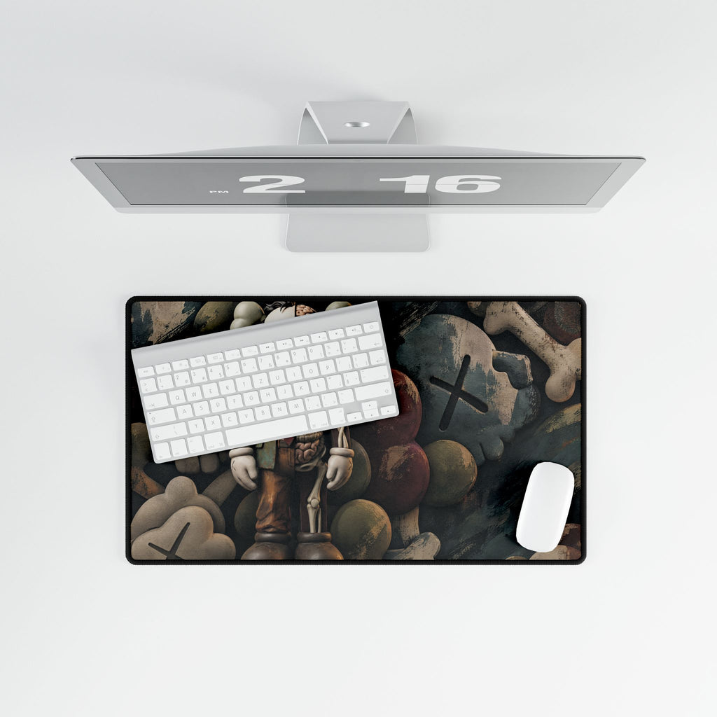 Companion Skeleton Disco Elysium Illustration Desk Mat | Large Gaming/Work Desk Pad