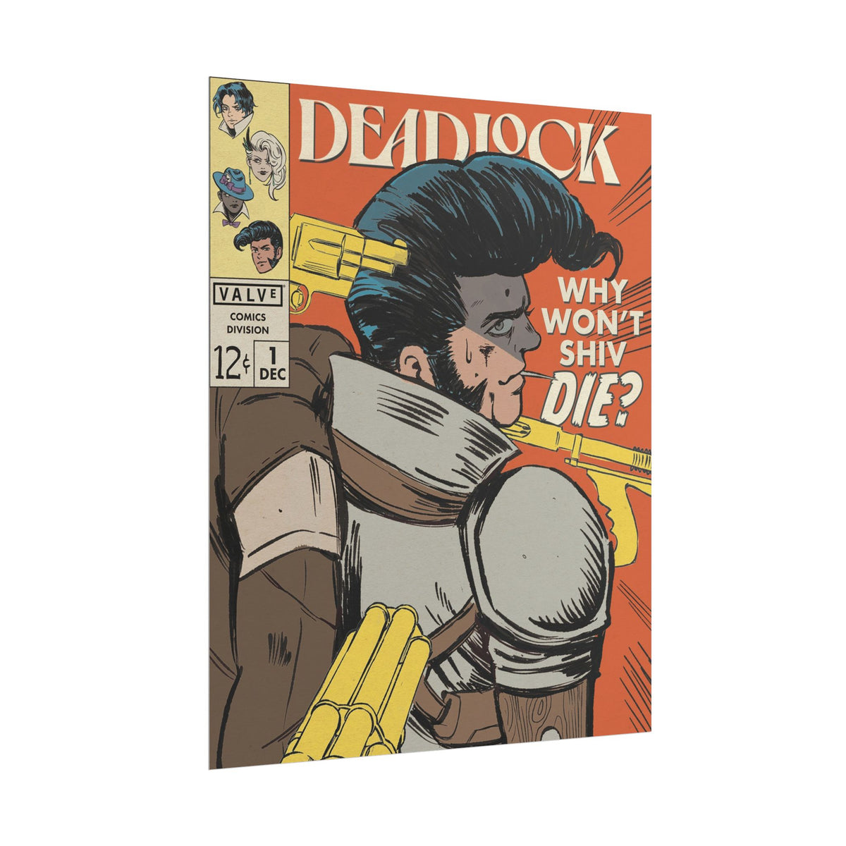 Shiv Deadlock Comic Cover Rolled Poster | Retro Superhero Pop Art
