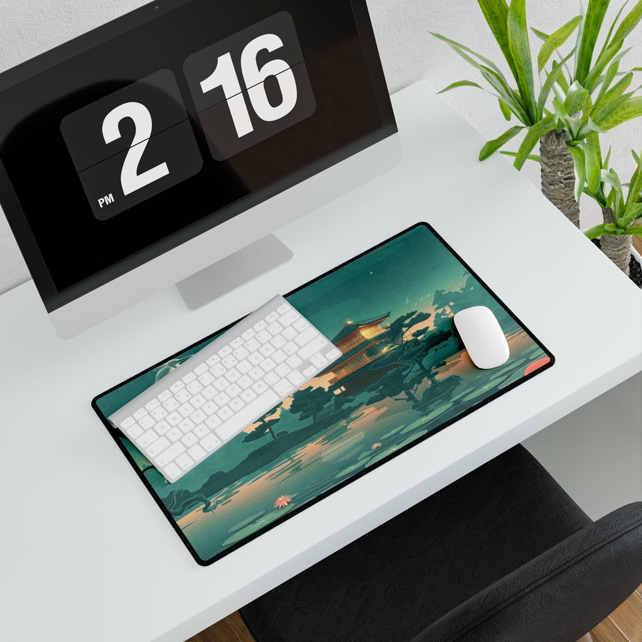 Japanese Landscape Desk Mat | Non-Slip Gaming & Office Mouse Pad, Minimalist