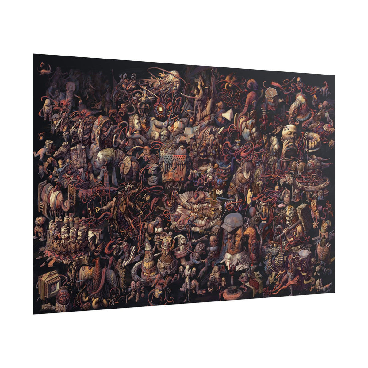 Thought Cabinet Poster, Disco Elysium Inspired Wall Art, Dark Surreal Collage Print, Detective RPG Decor, Rolled Fine Art Poster