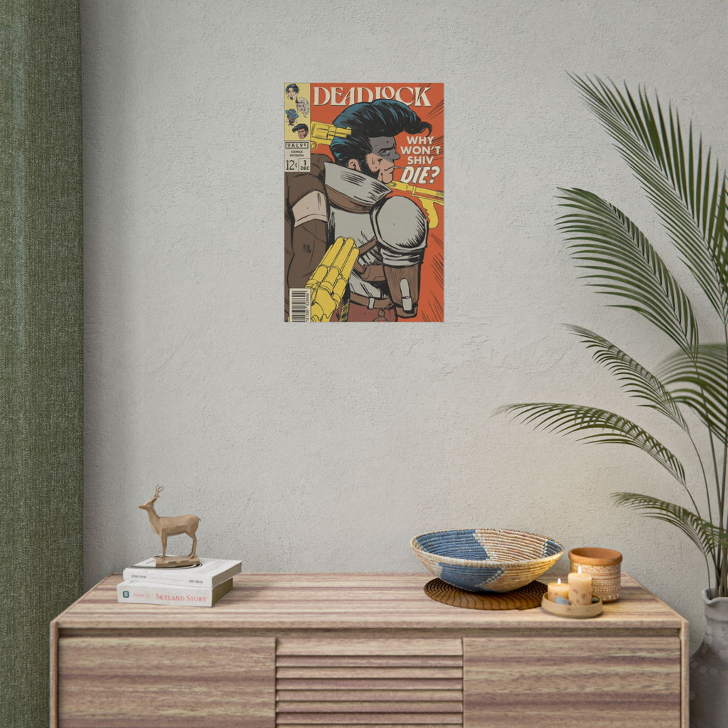 Shiv Deadlock Comic Cover Rolled Poster | Retro Superhero Pop Art