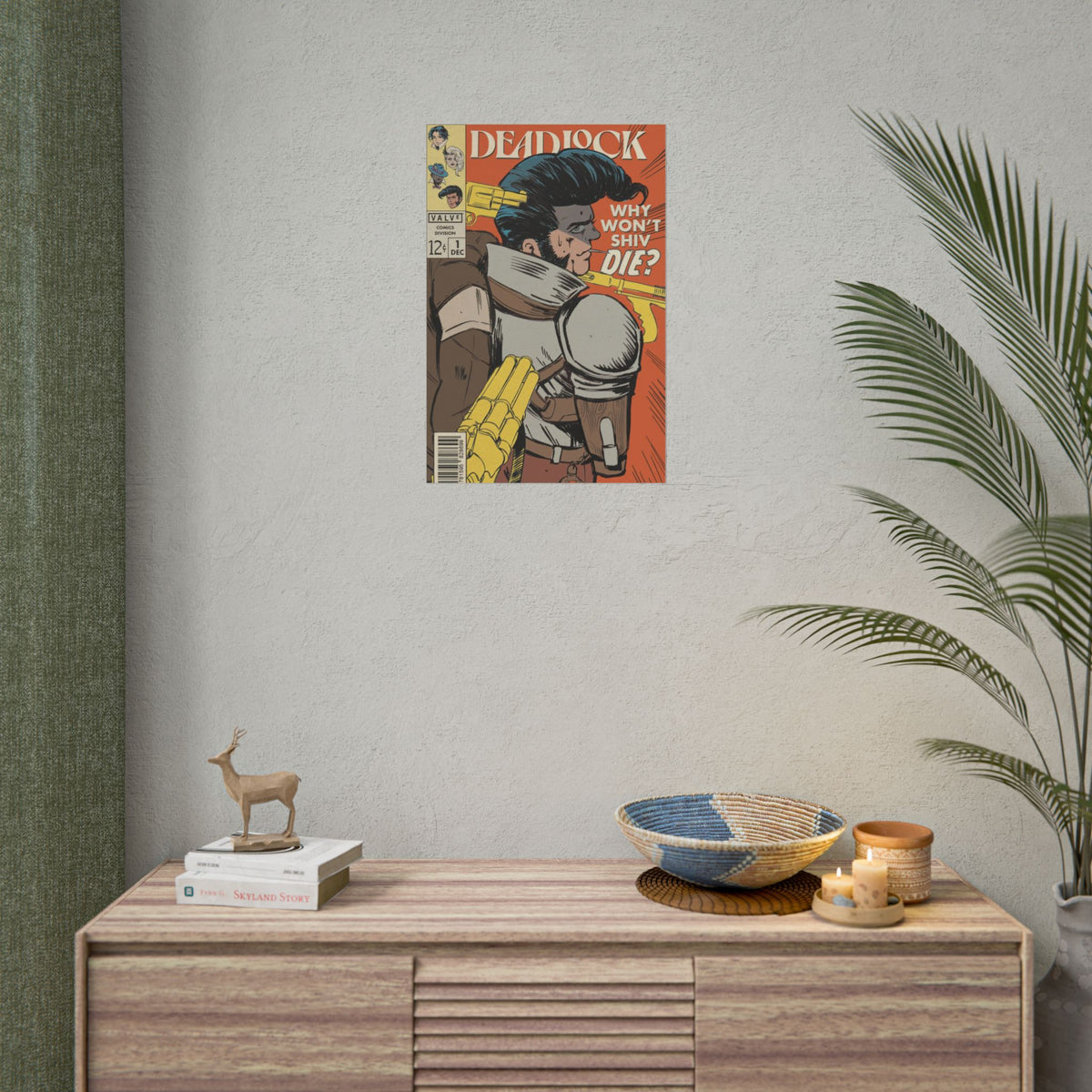 Shiv Deadlock Comic Cover Rolled Poster | Retro Superhero Pop Art