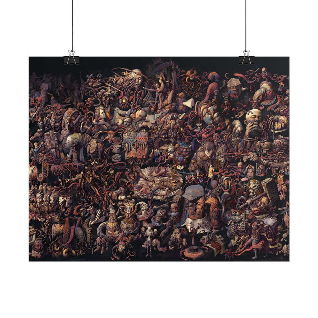 Thought Cabinet Poster, Disco Elysium Inspired Wall Art, Dark Surreal Collage Print, Detective RPG Decor, Rolled Fine Art Poster