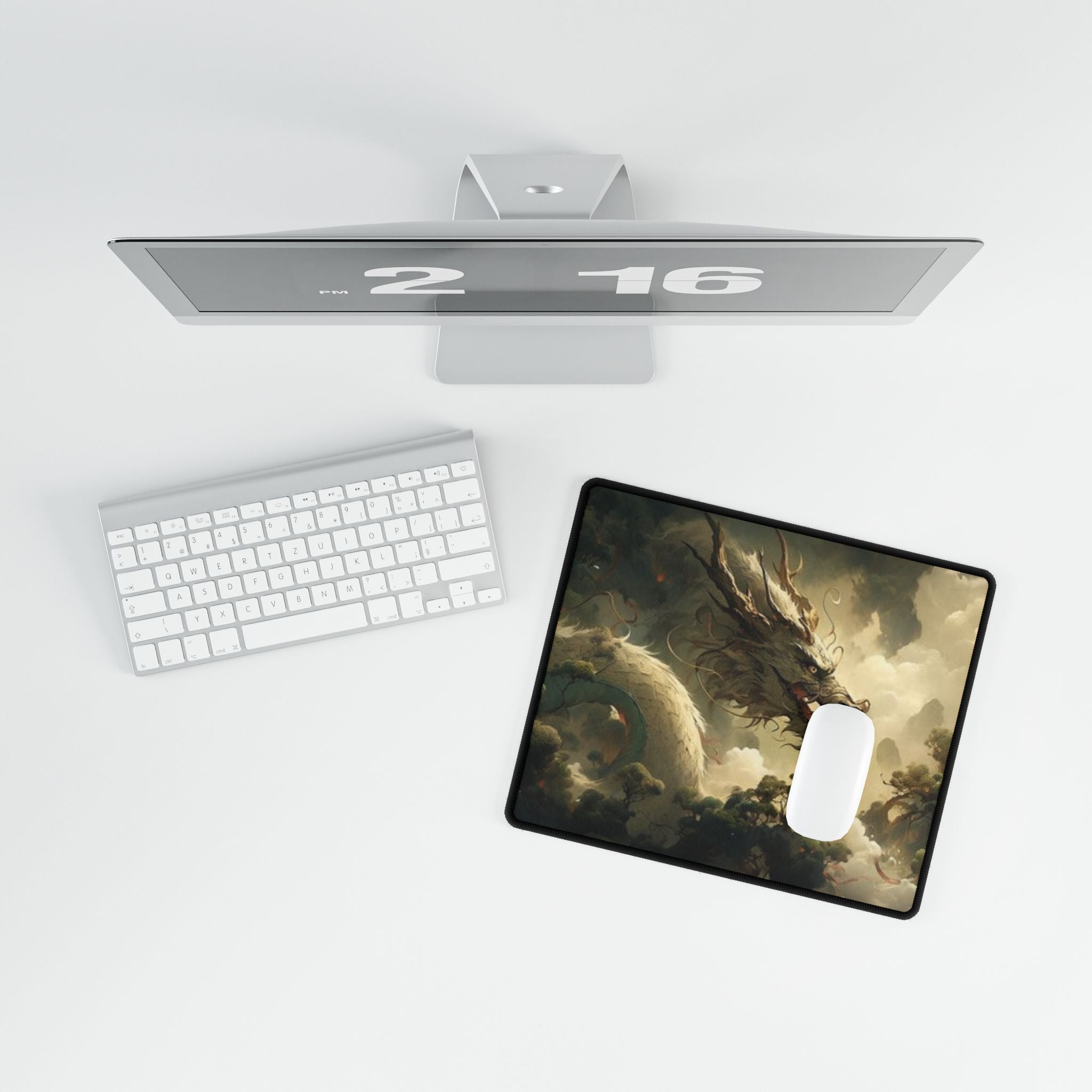 Serpent of the Clouds Chinese Dragon Desk Mat | XL Non-Slip Gaming Mouse Pad