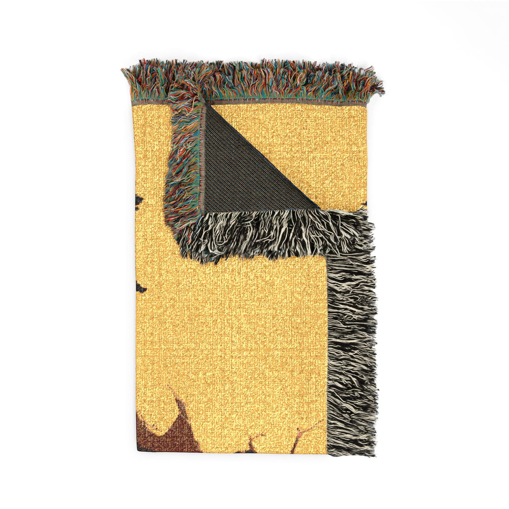 Deadlock - Hidden King woven blanket | dark fantasy silhouette, gothic typography