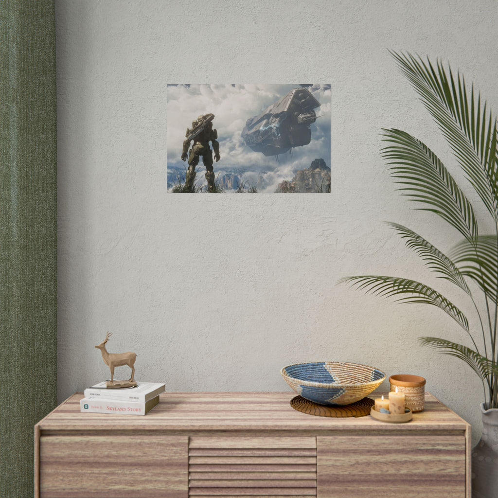 Halo Video Game Rolled Poster - Gamer Wall Decor, Artistic Print, Adventure Enthusiasts Gift, Office Artwork, Gaming Room Decoration