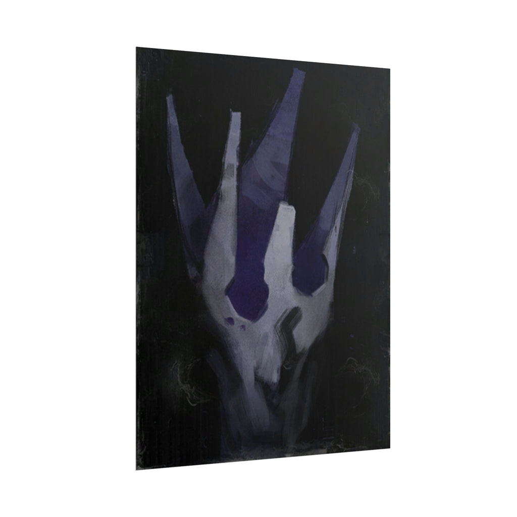 Disco Elysium Volition Poster, Moody Gaming Wall Art, Dark Indigo Giclée Print, Rolled Poster