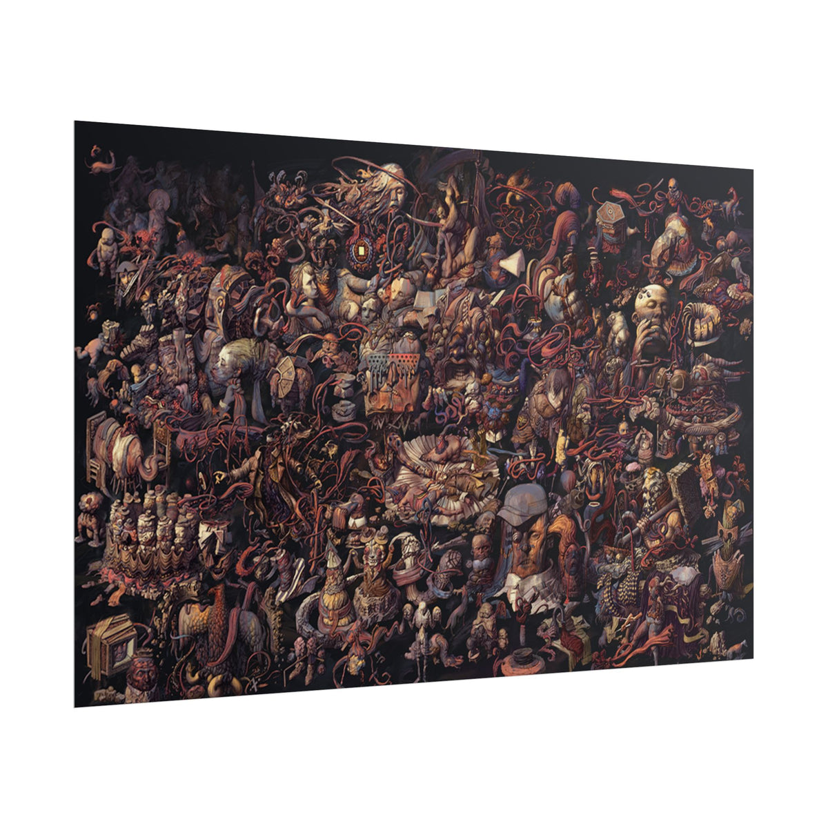 Thought Cabinet Poster, Disco Elysium Inspired Wall Art, Dark Surreal Collage Print, Detective RPG Decor, Rolled Fine Art Poster