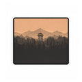 Forest Fire Watch Desk Mat — Mountain Silhouette Desk Pad Personalized Gifts