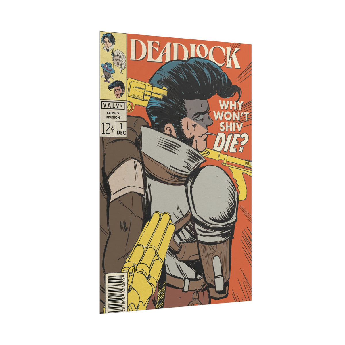 Shiv Deadlock Comic Cover Rolled Poster | Retro Superhero Pop Art
