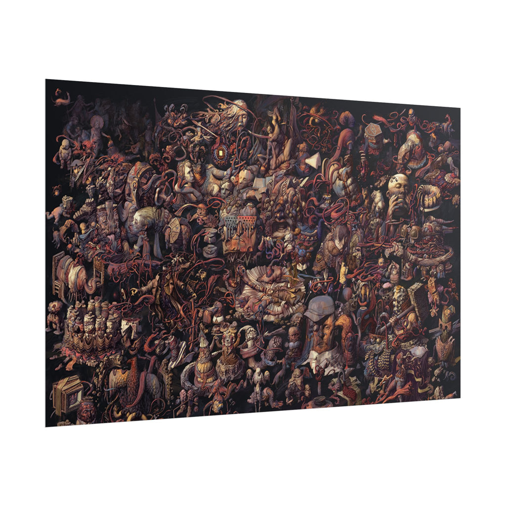 Thought Cabinet Poster, Disco Elysium Inspired Wall Art, Dark Surreal Collage Print, Detective RPG Decor, Rolled Fine Art Poster