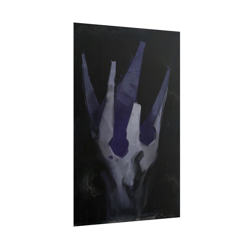 Disco Elysium Volition Poster, Moody Gaming Wall Art, Dark Indigo Giclée Print, Rolled Poster