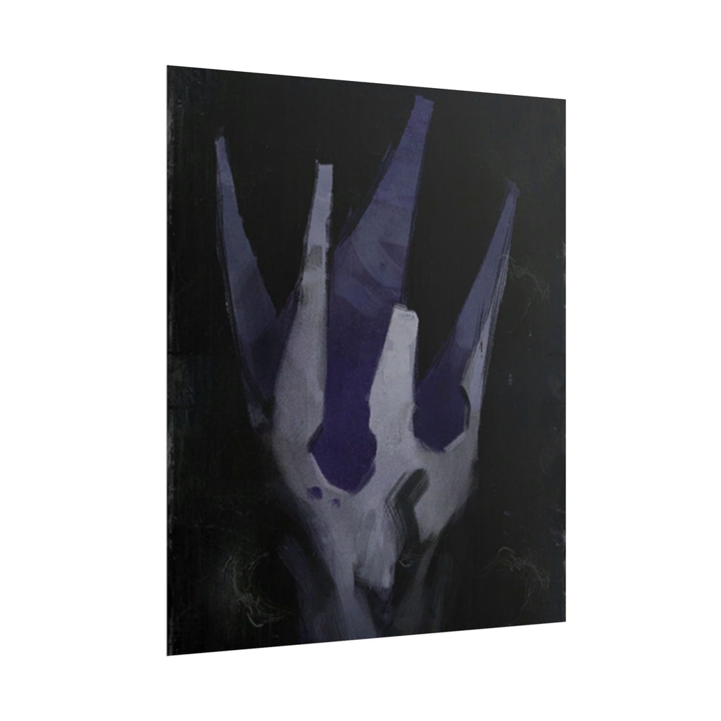 Disco Elysium Volition Poster, Moody Gaming Wall Art, Dark Indigo Giclée Print, Rolled Poster