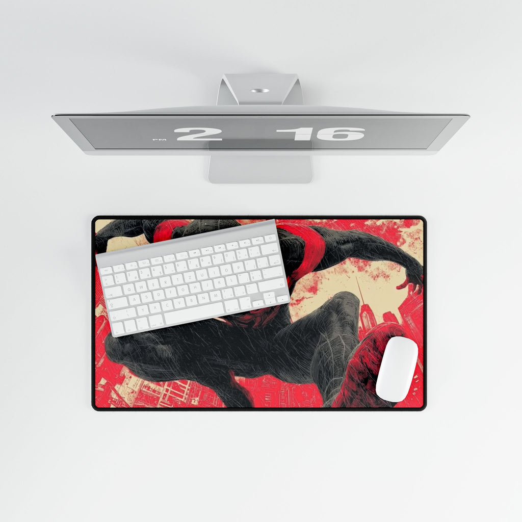 Miles Morales Spider-Man Desk Mat | Black & Red XL Gaming Mousepad