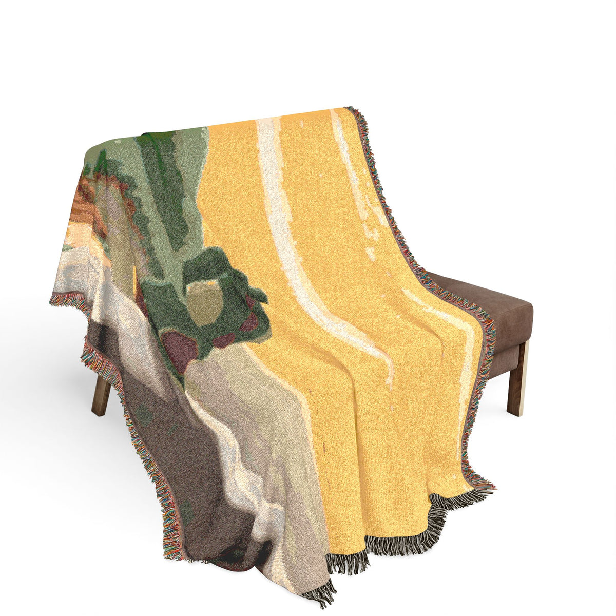 Yosh-i Coastal Sunset Scene Woven Blanket | Scenic Throw