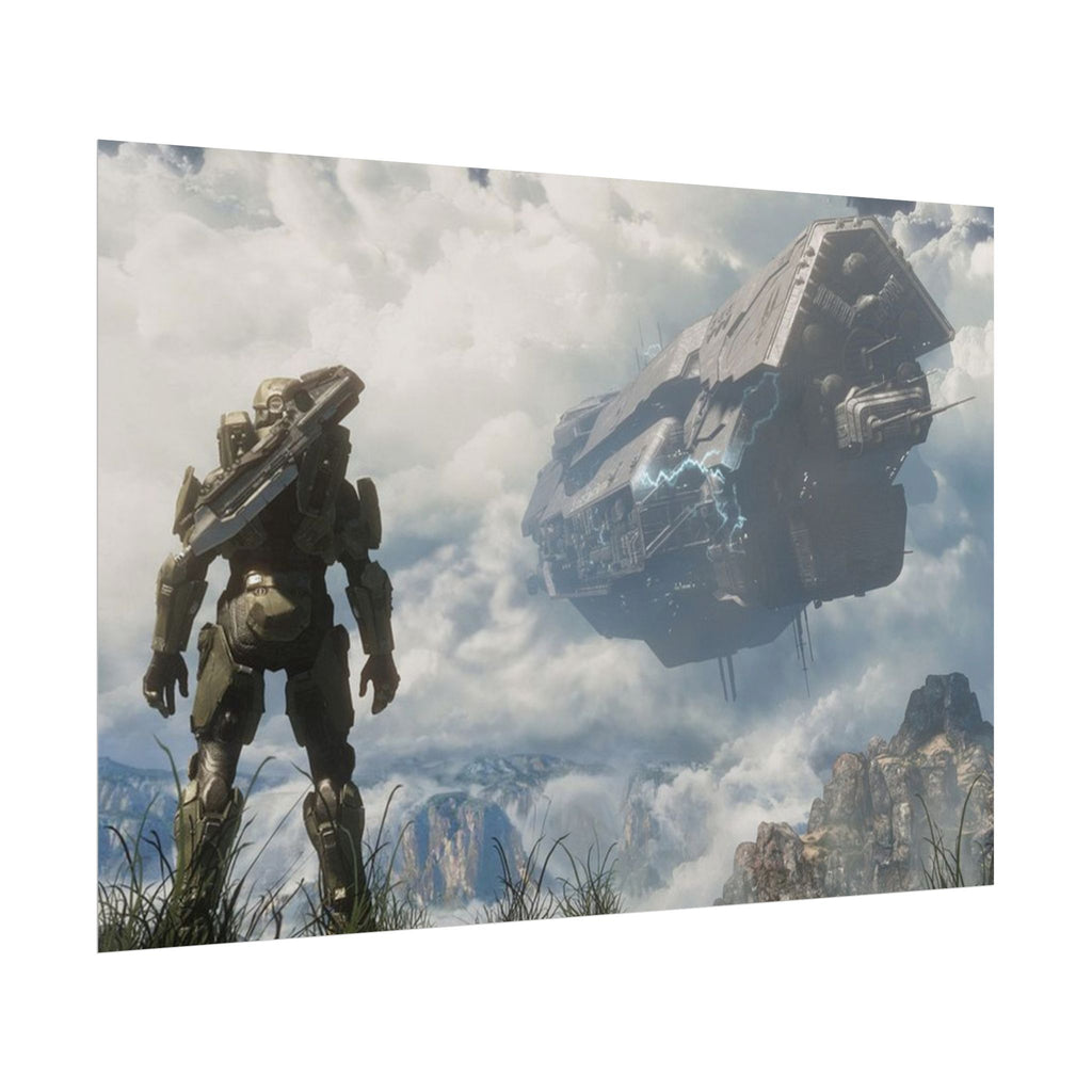 Halo Video Game Rolled Poster - Gamer Wall Decor, Artistic Print, Adventure Enthusiasts Gift, Office Artwork, Gaming Room Decoration