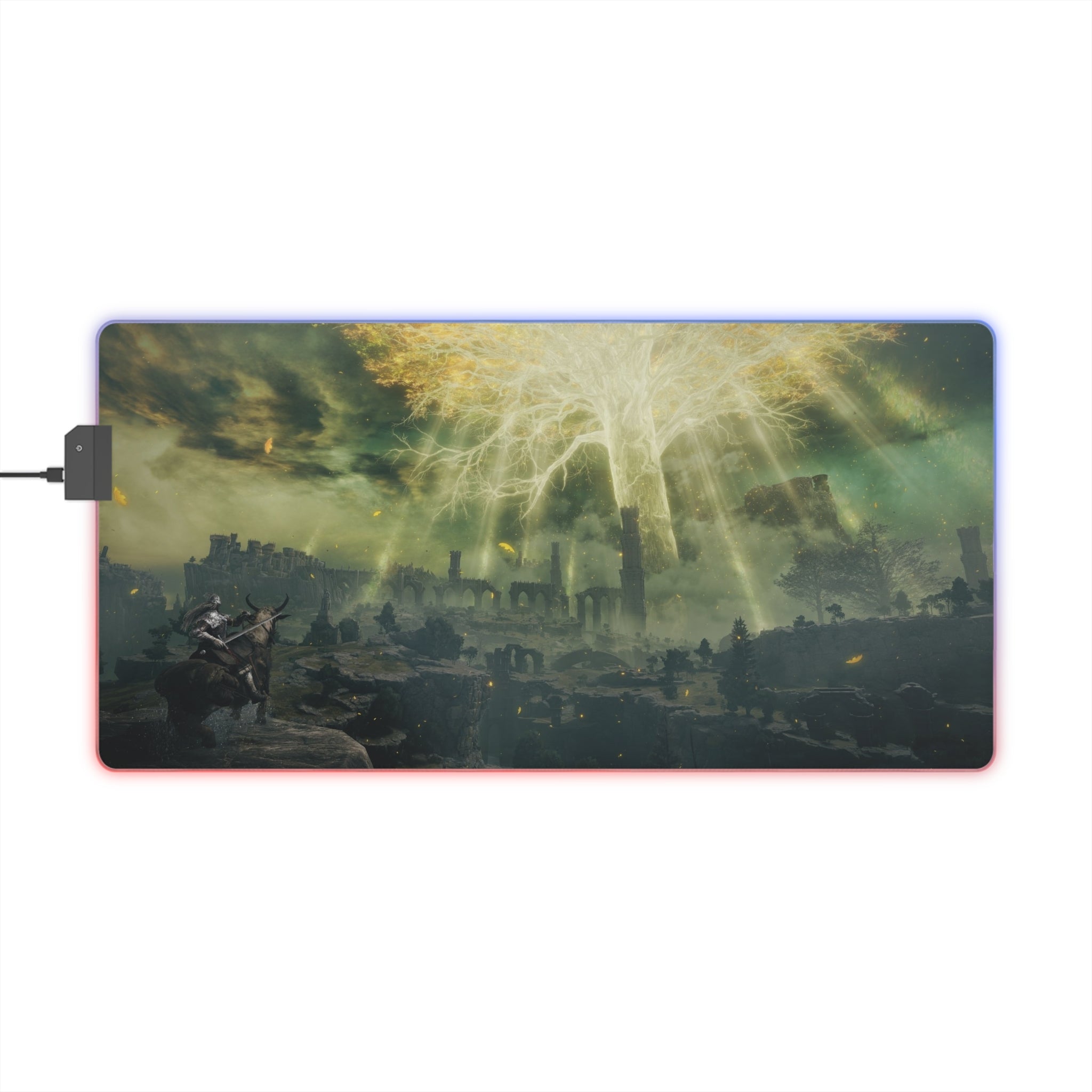 Elden Ring LED RGB Gaming Mouse Pad | Non-Slip, USB Connector, Soft Cloth