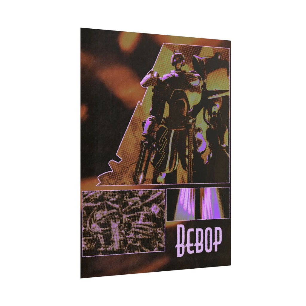 Bebop Deadlock Robot Poster Rolled Posters | Cyberpunk Mech Art, Neon Collage