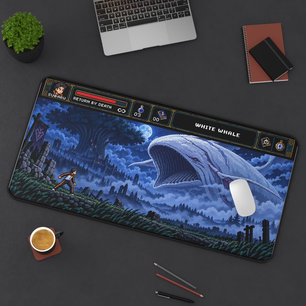 Legiana Pixel Art Mousepad, Coral Highlands Gaming Desk Mat, Monster Hunter Inspired 8 Bit Neoprene Mouse Pad, Fantasy Dragon Desk Mat