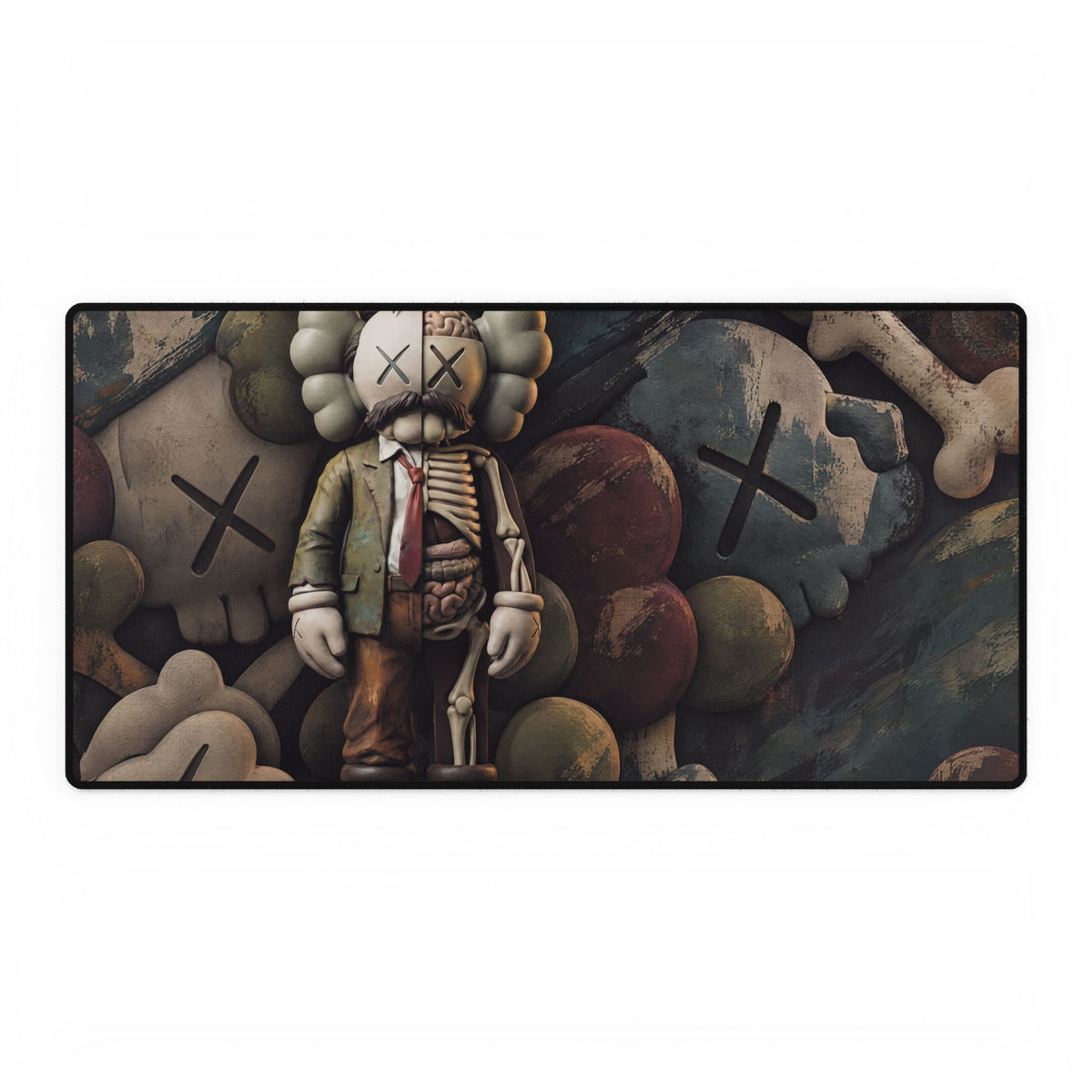 Companion Skeleton Disco Elysium Illustration Desk Mat | Large Gaming/Work Desk Pad
