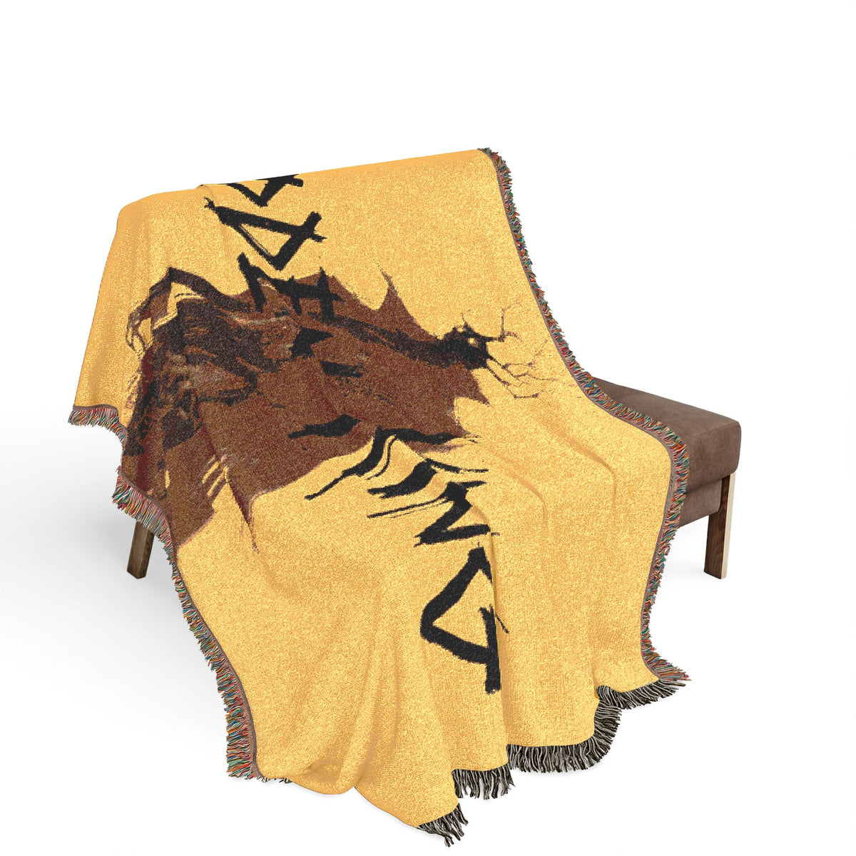 Deadlock - Hidden King woven blanket | dark fantasy silhouette, gothic typography