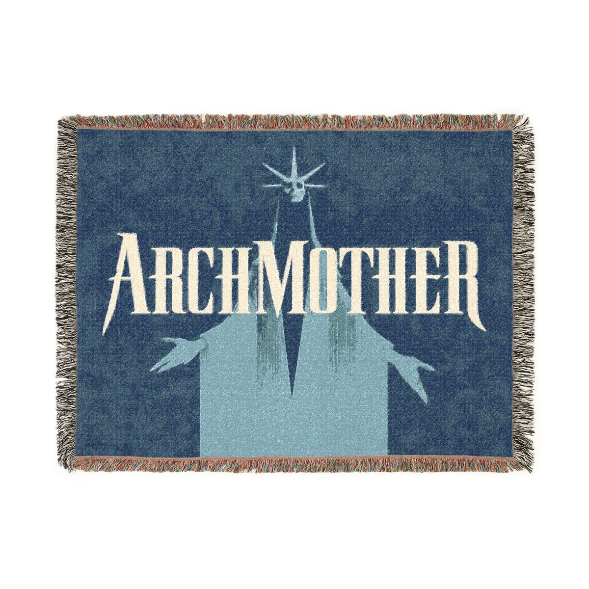 Deadlock Archmother Woven Blanket, 100% Cotton Throw with Fringe, Gothic Gaming Decor, Gamer Gift