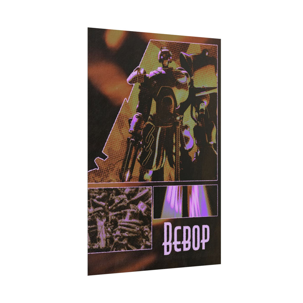 Bebop Deadlock Robot Poster Rolled Posters | Cyberpunk Mech Art, Neon Collage