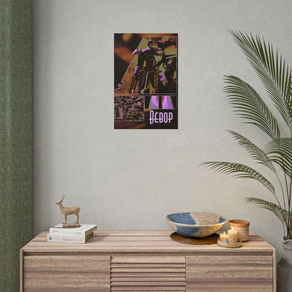 Bebop Deadlock Robot Poster Rolled Posters | Cyberpunk Mech Art, Neon Collage