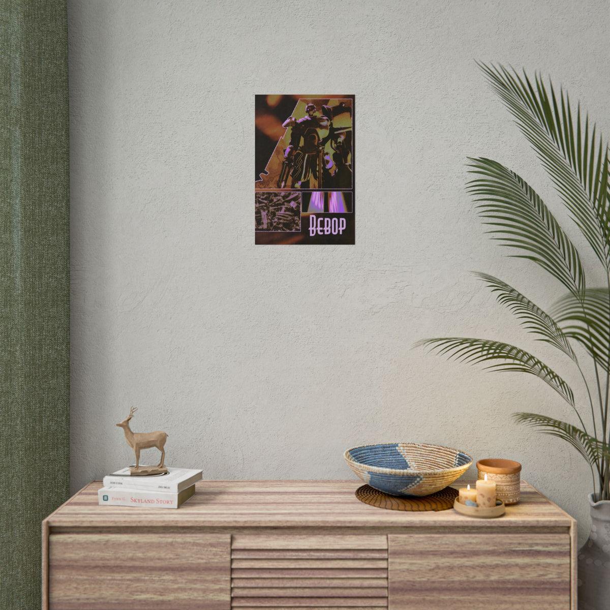 Bebop Deadlock Robot Poster Rolled Posters | Cyberpunk Mech Art, Neon Collage
