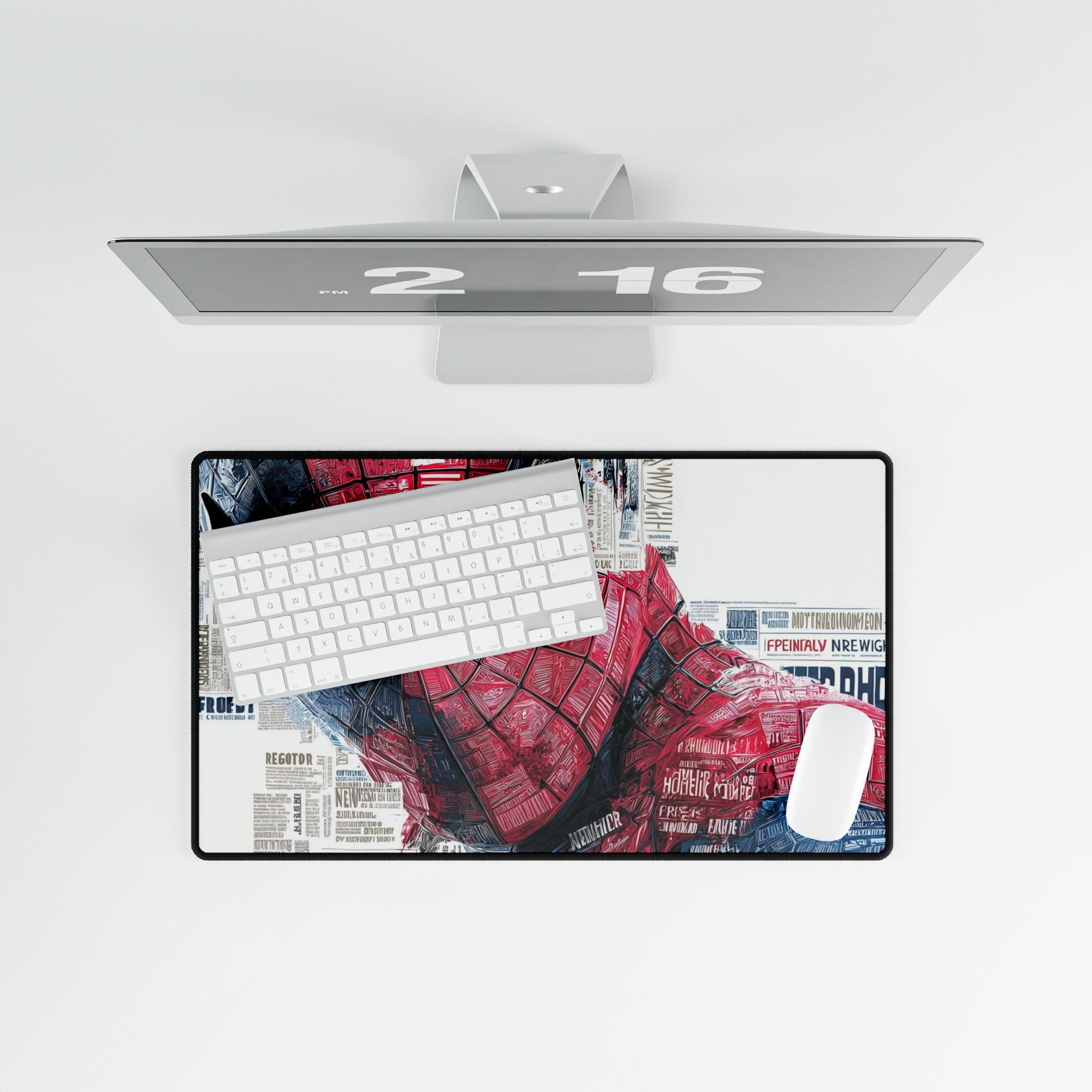 Comic Spider-Man Newspaper Masked Hero Desk Mat | XL Gaming Mouse Pad