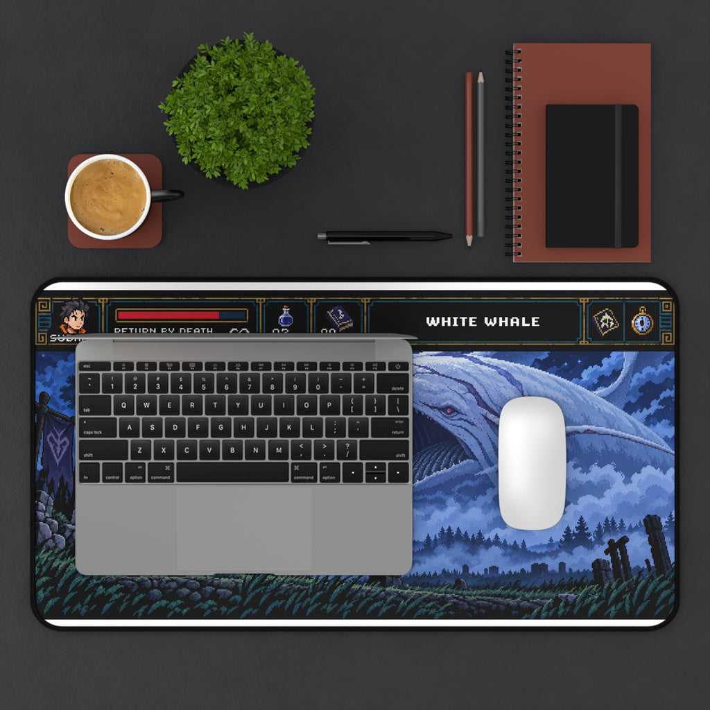 Legiana Pixel Art Mousepad, Coral Highlands Gaming Desk Mat, Monster Hunter Inspired 8 Bit Neoprene Mouse Pad, Fantasy Dragon Desk Mat