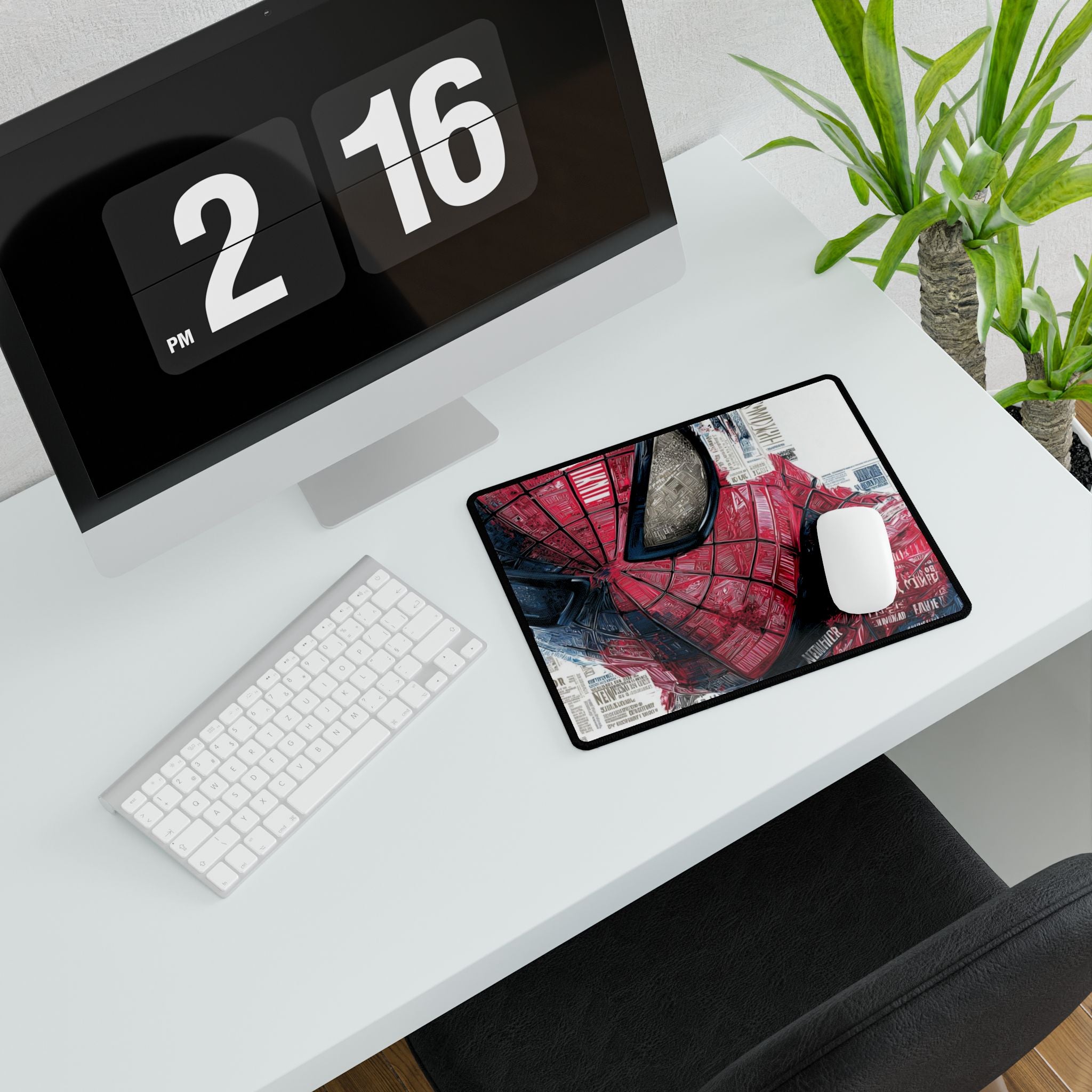 Comic Spider-Man Newspaper Masked Hero Desk Mat | XL Gaming Mouse Pad