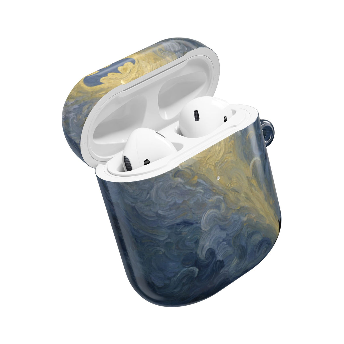 Bat Signal Starry Night AirPods Case, Dark Hero Earbud Cover, Gothic Superhero Inspired AirPod Pro Case, Glossy Full Wrap Gift