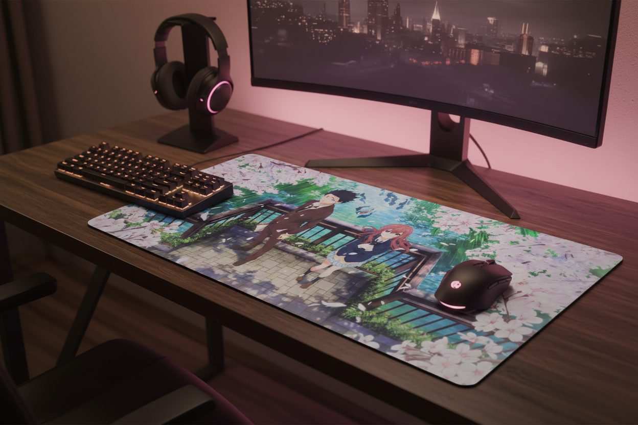 Anime Desk Mat Mockup