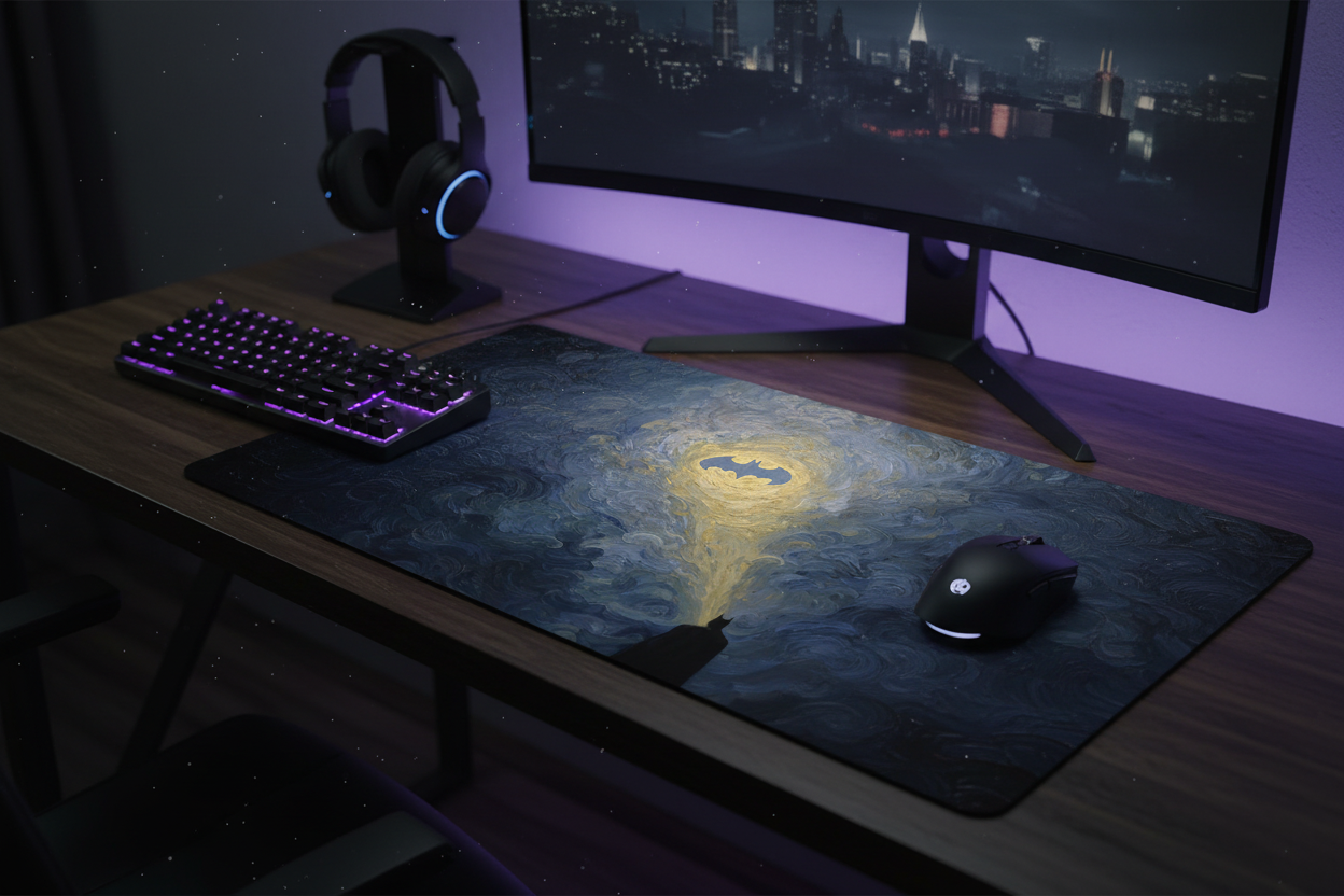 Batman Mousepad Gaming Setup