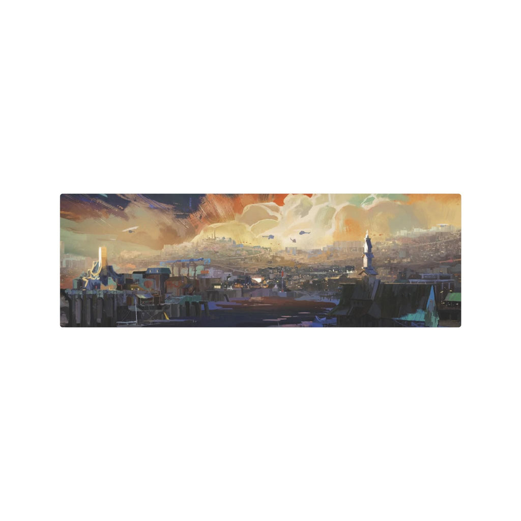 Sunset Harbor Disco Elysium, Revachol Metal Art Sign | Coastal Skyline Wall Decor