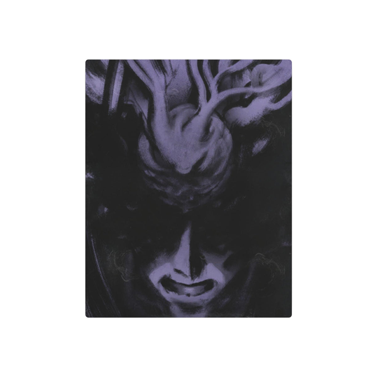 Disco Elysium Suggestion Metal Art Sign | Purple Demon Face, Dark Fantasy Wall Decor
