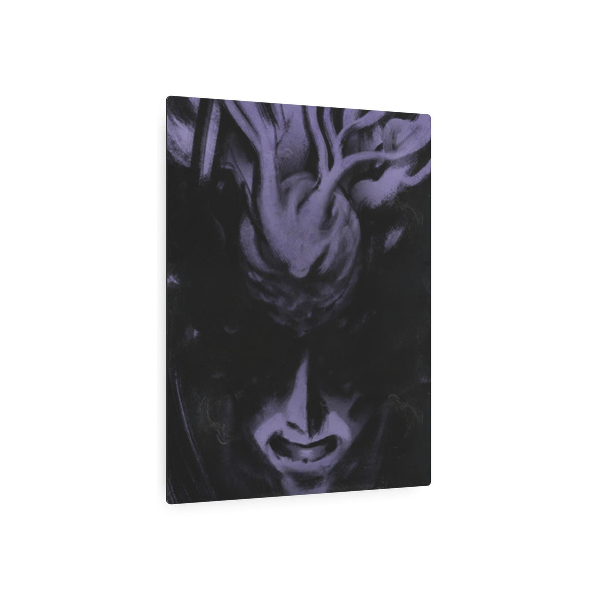Disco Elysium Suggestion Metal Art Sign | Purple Demon Face, Dark Fantasy Wall Decor