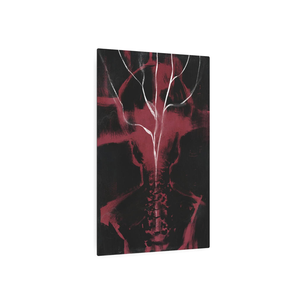 Disco Elysium Shivers Metal Art Sign | Dark Red Spine Tree Wall Decor