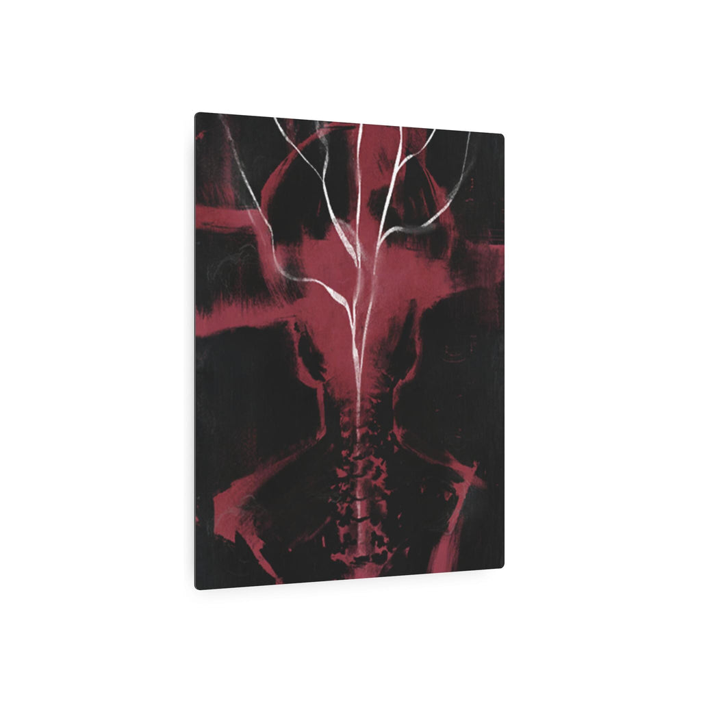 Disco Elysium Shivers Metal Art Sign | Dark Red Spine Tree Wall Decor