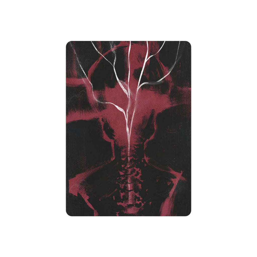 Disco Elysium Shivers Metal Art Sign | Dark Red Spine Tree Wall Decor