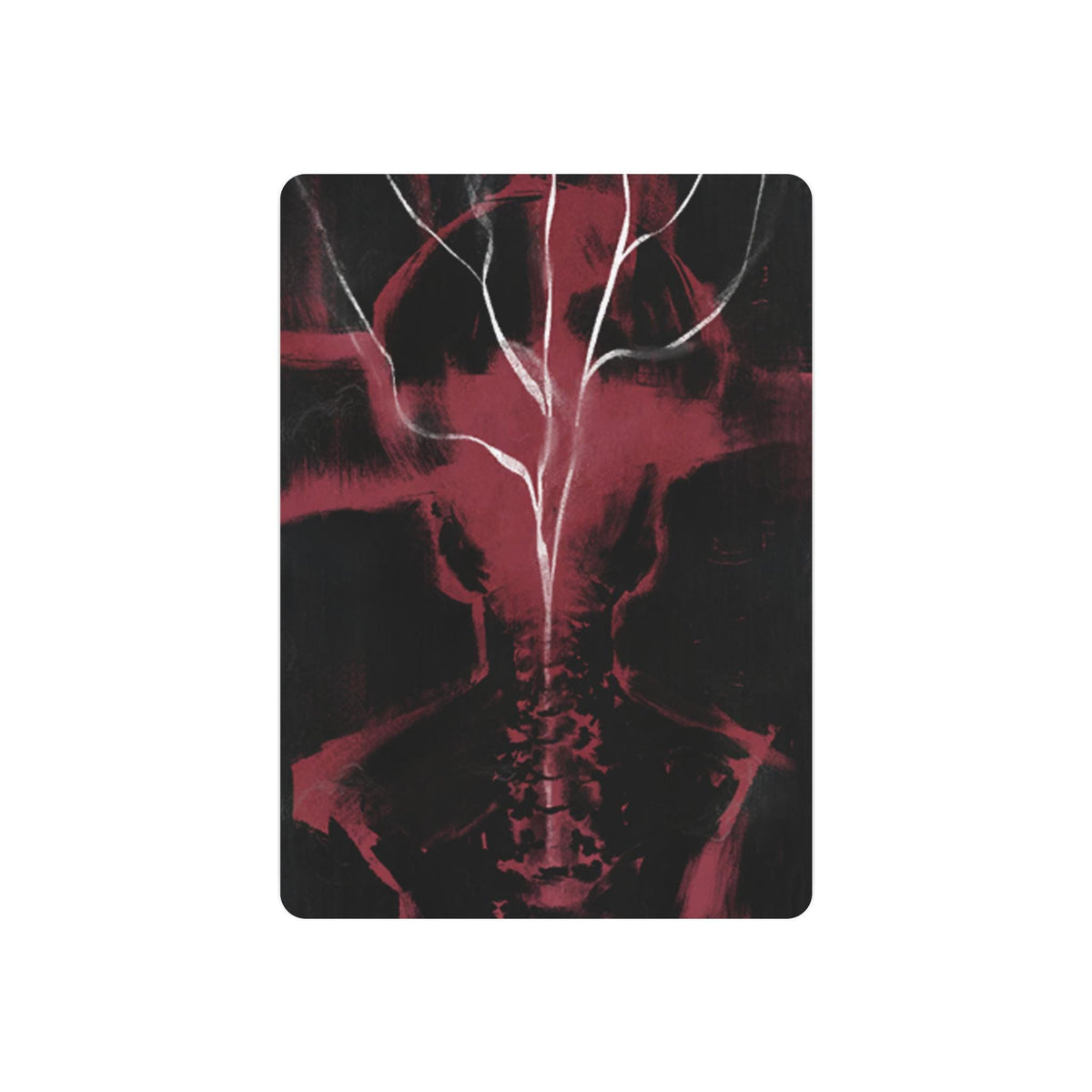 Disco Elysium Shivers Metal Art Sign | Dark Red Spine Tree Wall Decor