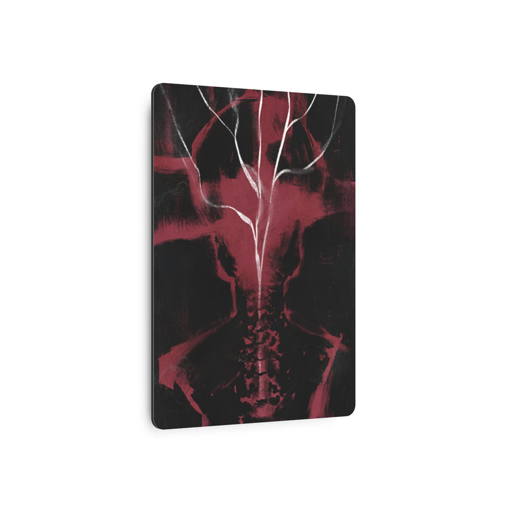 Disco Elysium Shivers Metal Art Sign | Dark Red Spine Tree Wall Decor