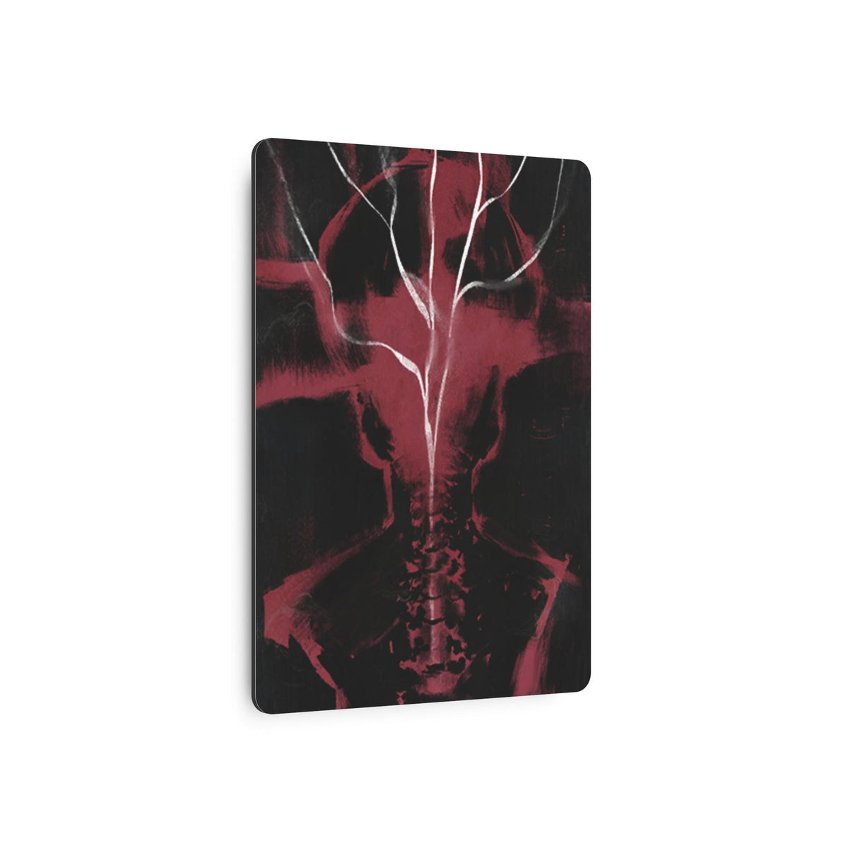 Disco Elysium Shivers Metal Art Sign | Dark Red Spine Tree Wall Decor
