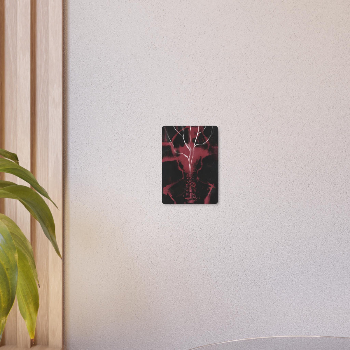Disco Elysium Shivers Metal Art Sign | Dark Red Spine Tree Wall Decor